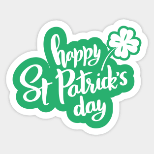 Happy St Patrick's Day Irish Shamrock Clover Gift Sticker